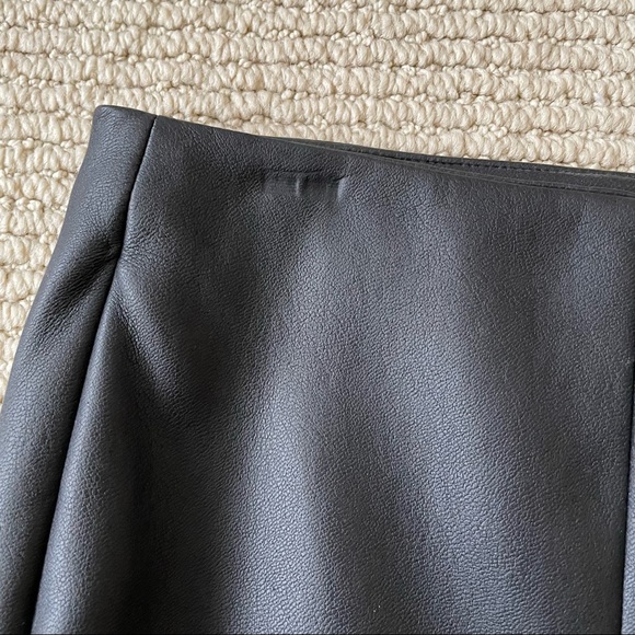 CEDRIC CHARLIER Faux Leather Pencil Skirt Black Size 8 - Picture 9 of 12